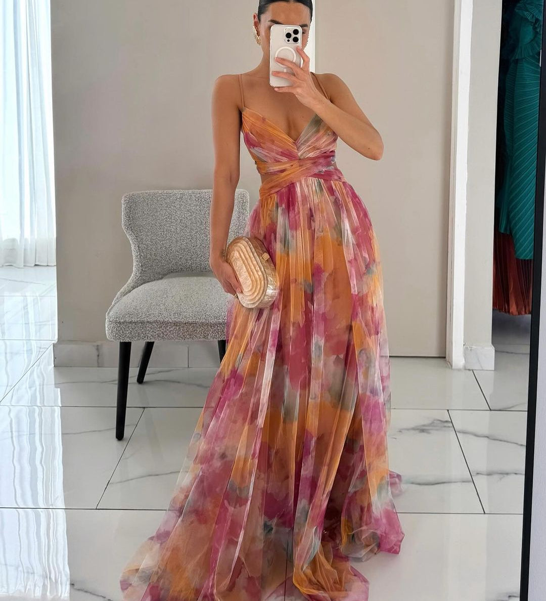 Giselle - Šarmantna maksi haljina s cvjetnim uzorkom