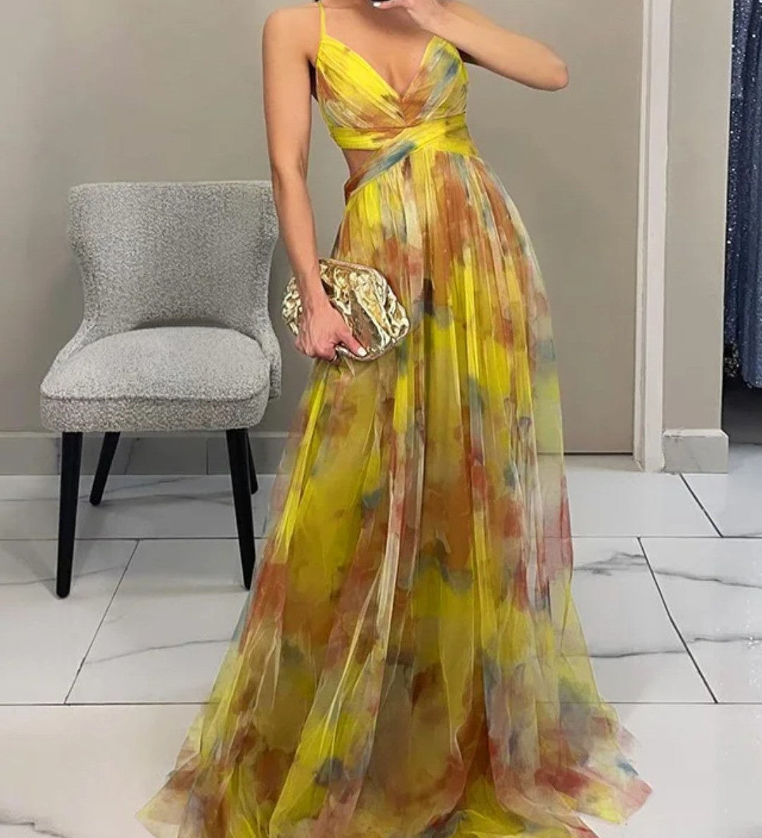 Giselle - Šarmantna maksi haljina s cvjetnim uzorkom